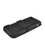 Wholesale iPhone 5 Silicon+PC Dual Hybrid Case with Stand and Holster Clip (Black-Black)